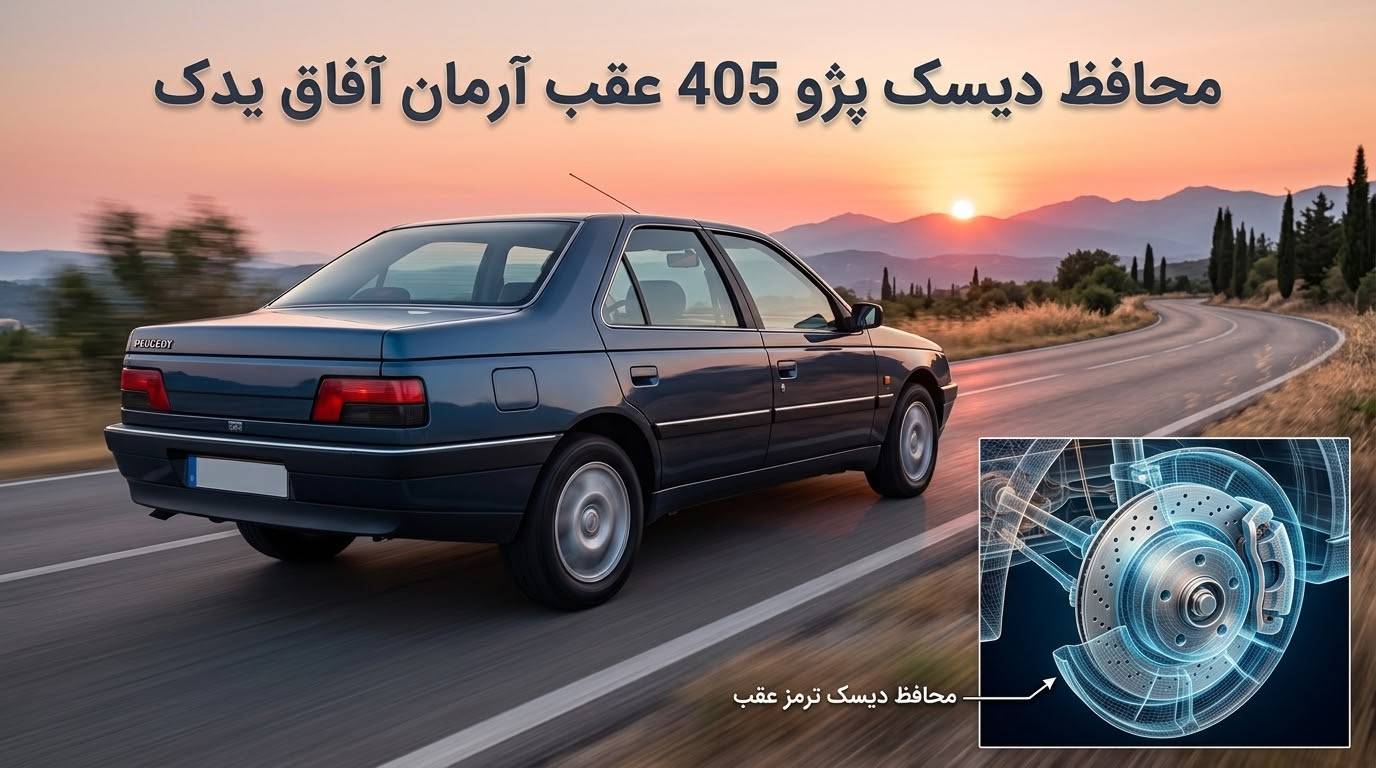 تصویر محافظ دیسک یا بک پلیت عقب پژو ۴۰۵ آرمان آفاق یدک